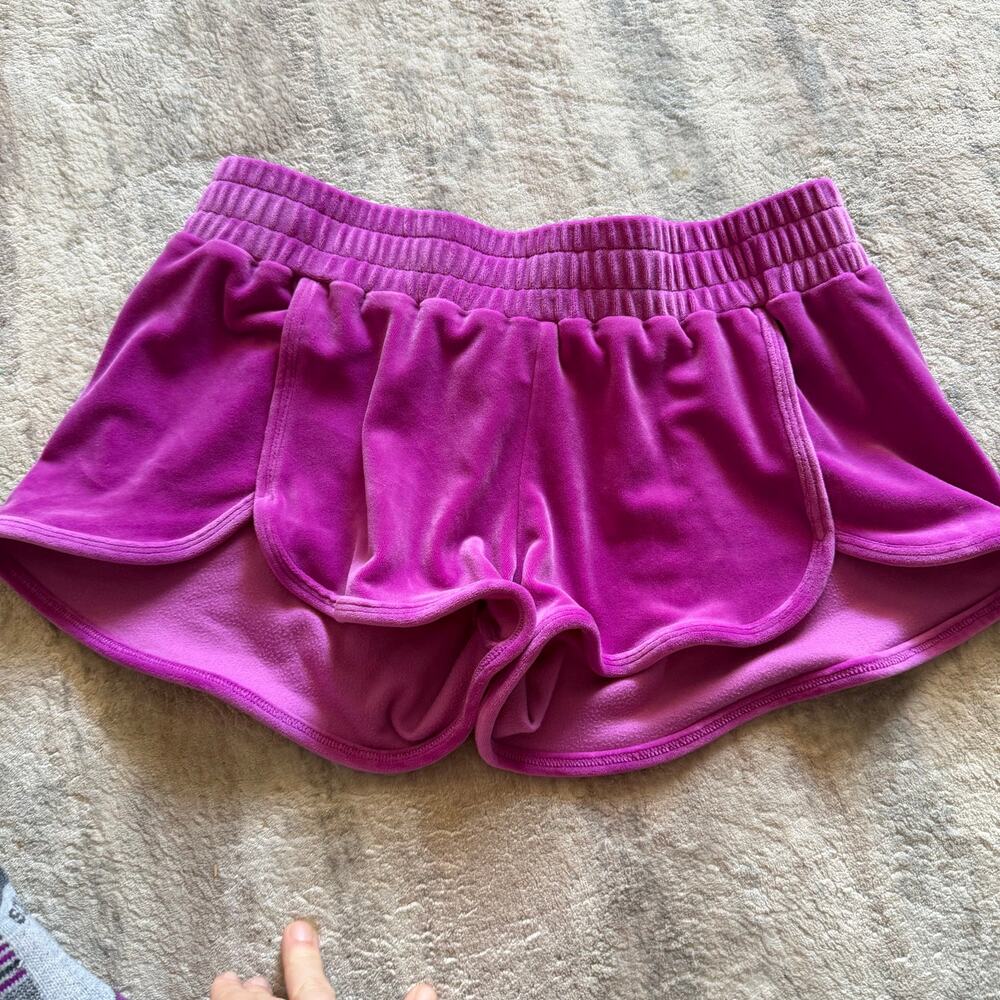 Niyama Sol velour shorts sz M pink cozy cute colorful soft summer sleep